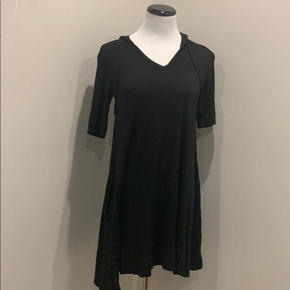 Black shirt dress
